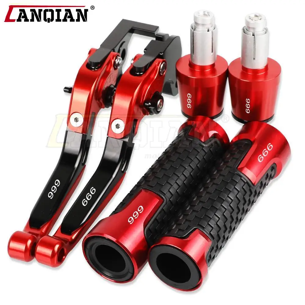 

Motorcycle Accessories CNC Aluminum Adjustable Brake Clutch Levers Handlebar Hand Grips Ends For DUCATI 999 2003 2004 2005 2006