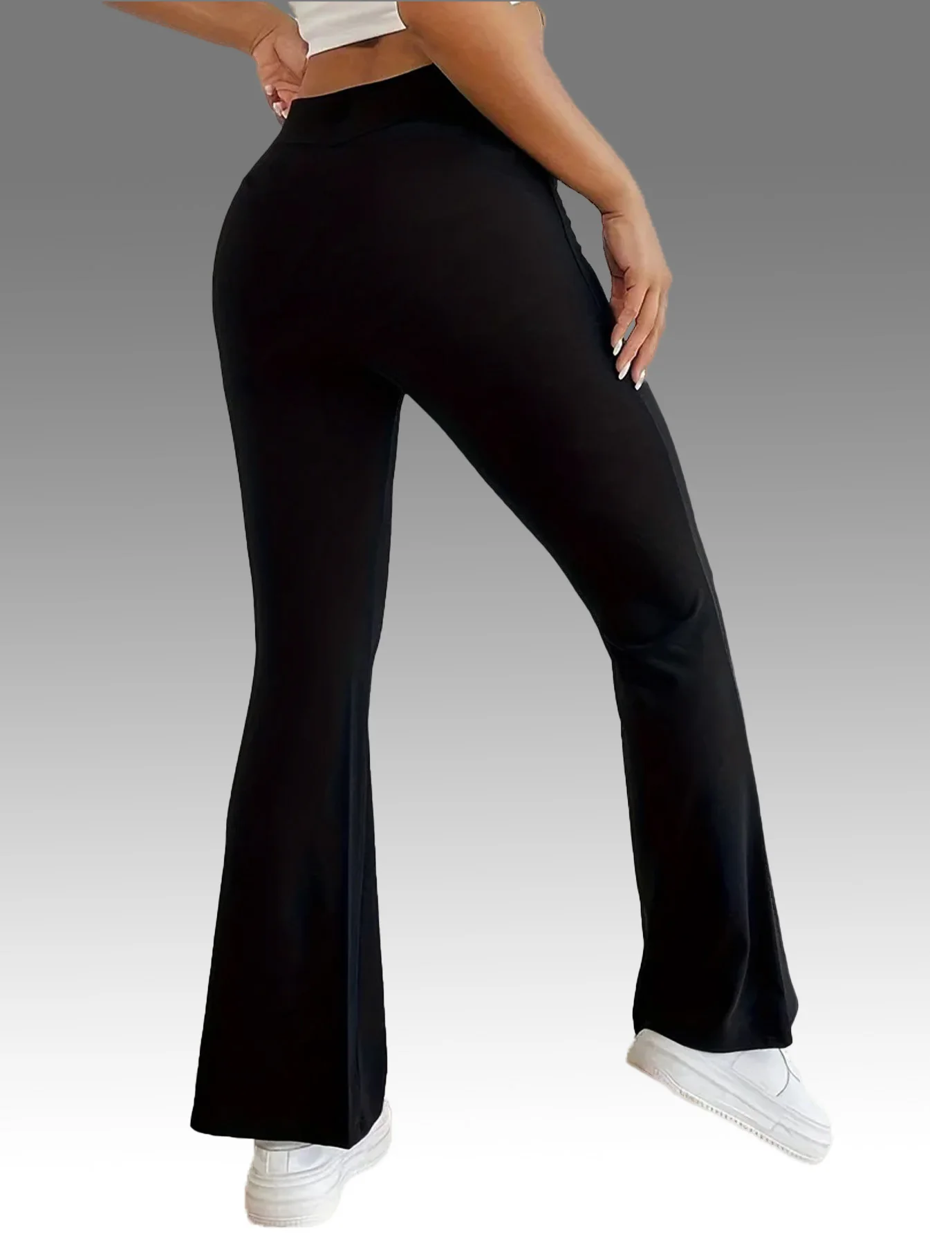 【3点セット】女性に人気のフレアパンツ、ヒップアップ効果のあるスリムスポーツヨガパンツ、ポケット付きのトリコロールコンビネーション