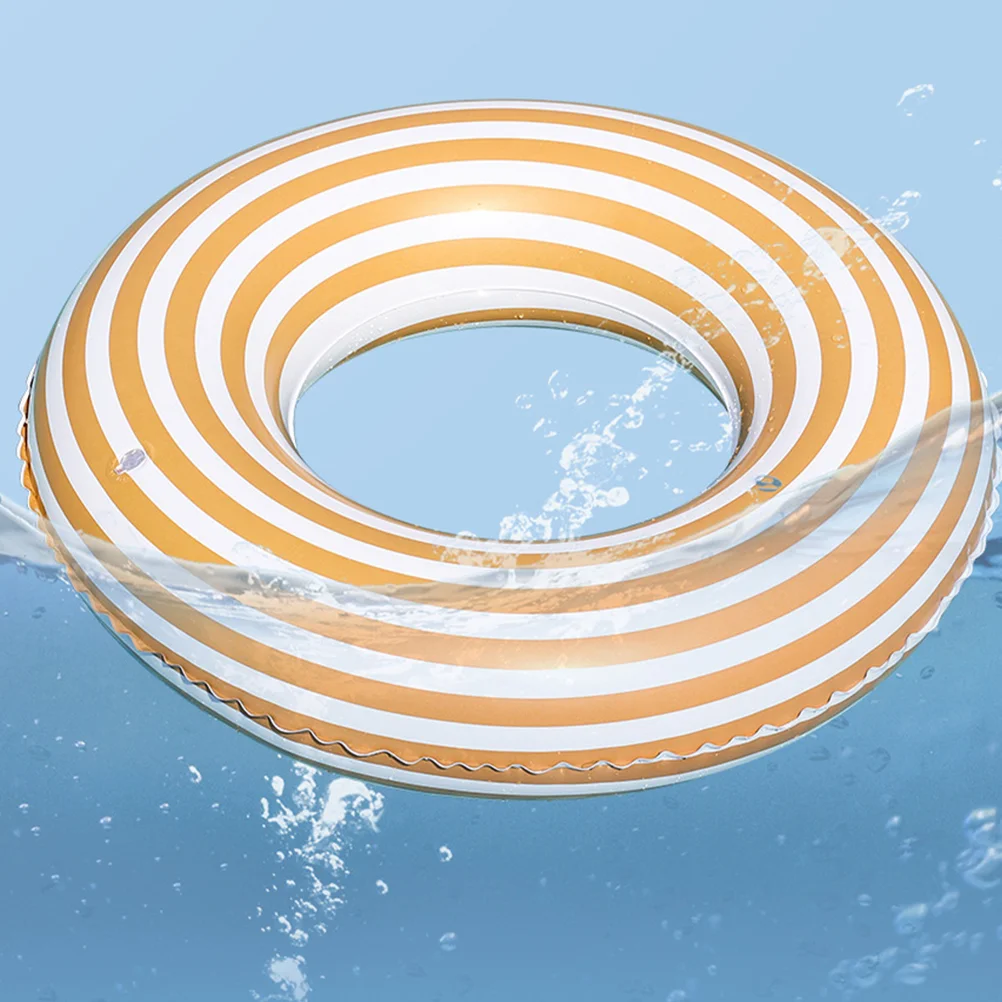 

Inflatable Float Swimming Ring Beach Pool Party Swimming Ring PVC Striped Swimming Ring Size 90# pool swim ring