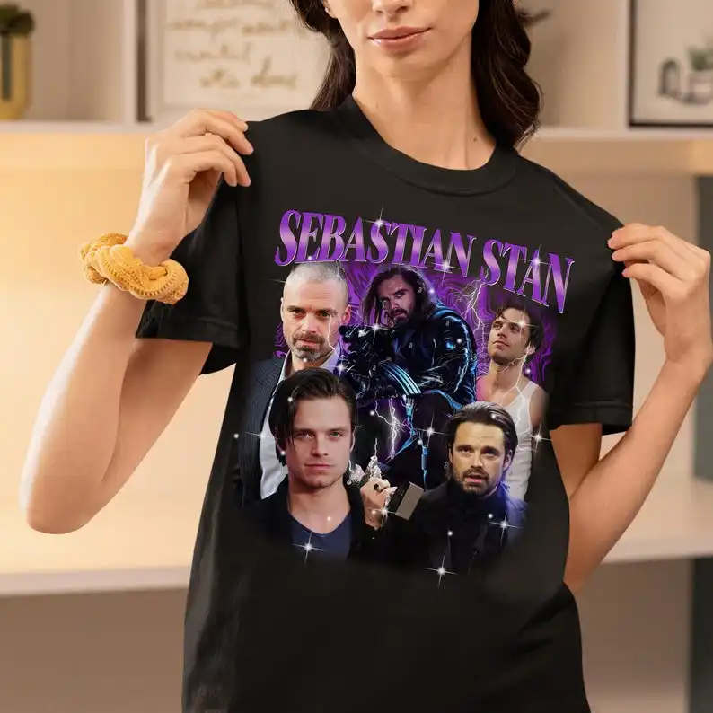 Sebastian Stan Tribute Shirt, 90's Actor Fan Gift, Tv Series T-shirt, Bootleg , Sebastian Stan Shirt