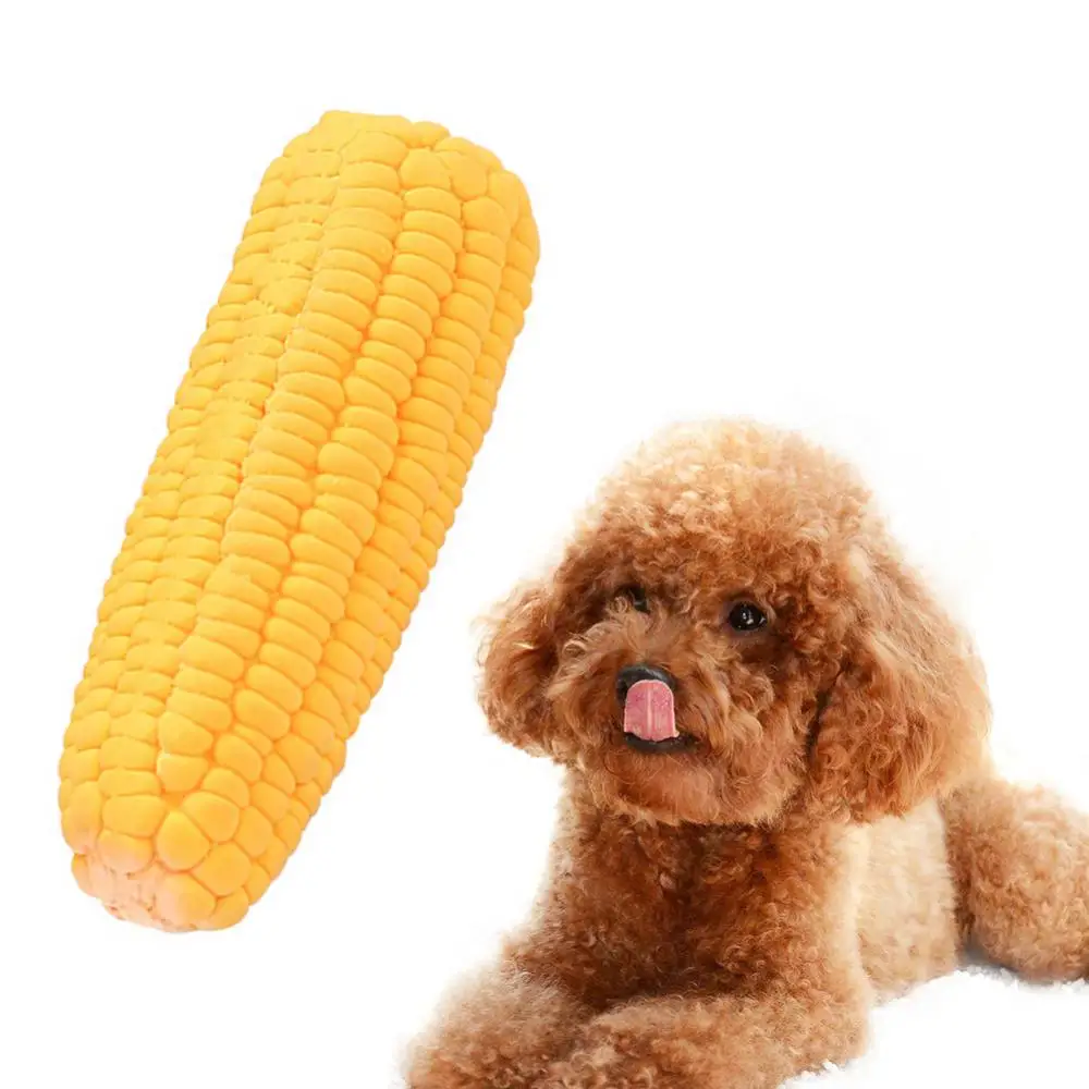 

Corn shape Puppy Dogs Toy Latex，Squeak Toys，Bite-resistant，Interactive Play Chew Toy，Training Playing Dog Toys，Dog Supplies