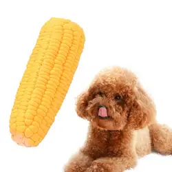Corn shape Puppy Dogs Toy Latex,Squeak Toys,Bite-resistant,Interactive Play Chew Toy,Training Playing Dog Toys,Dog Supplies