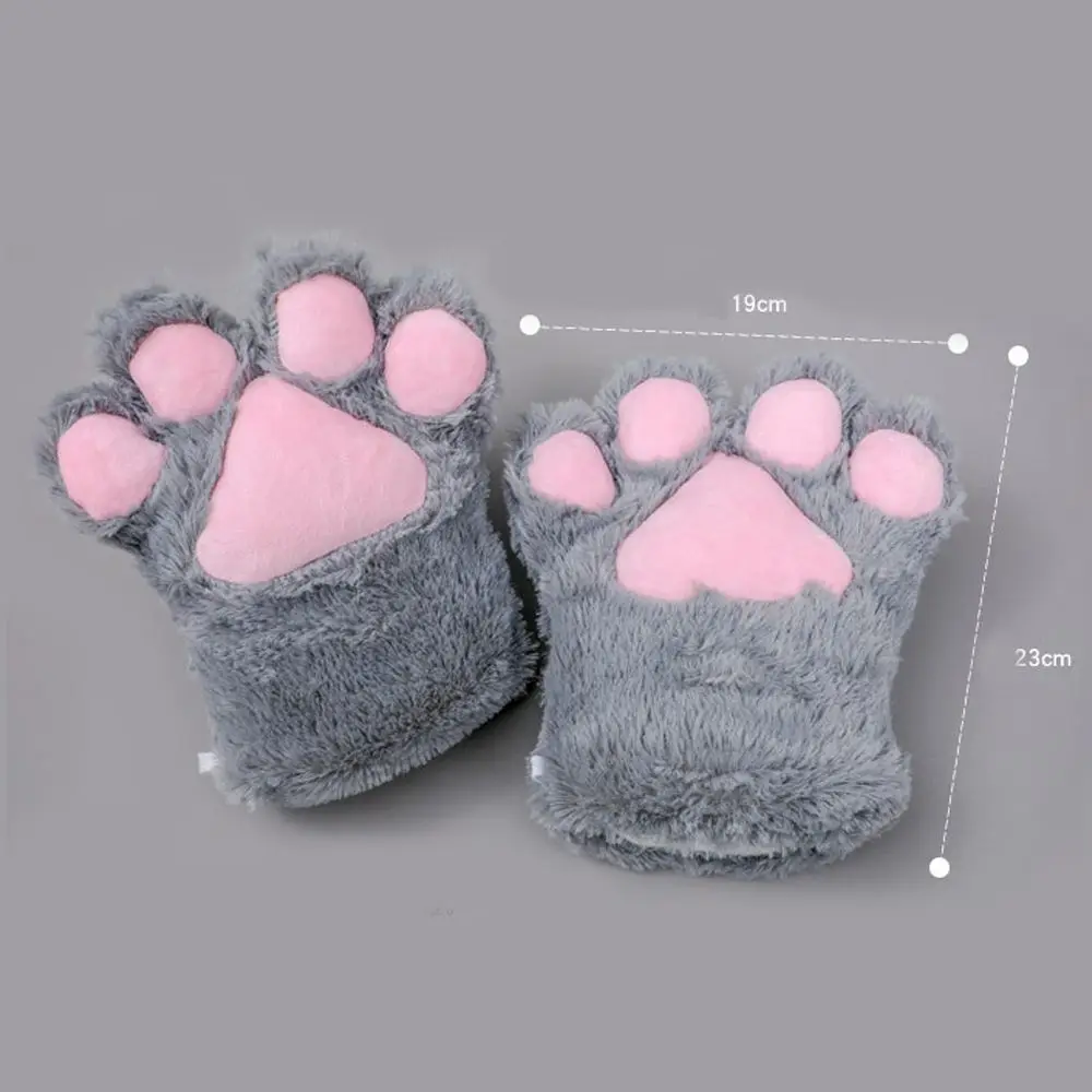 Gants mignons et moelleux pour femmes, mitaines en peluche, griffe de chat, cosplay anime, patte, nouveau