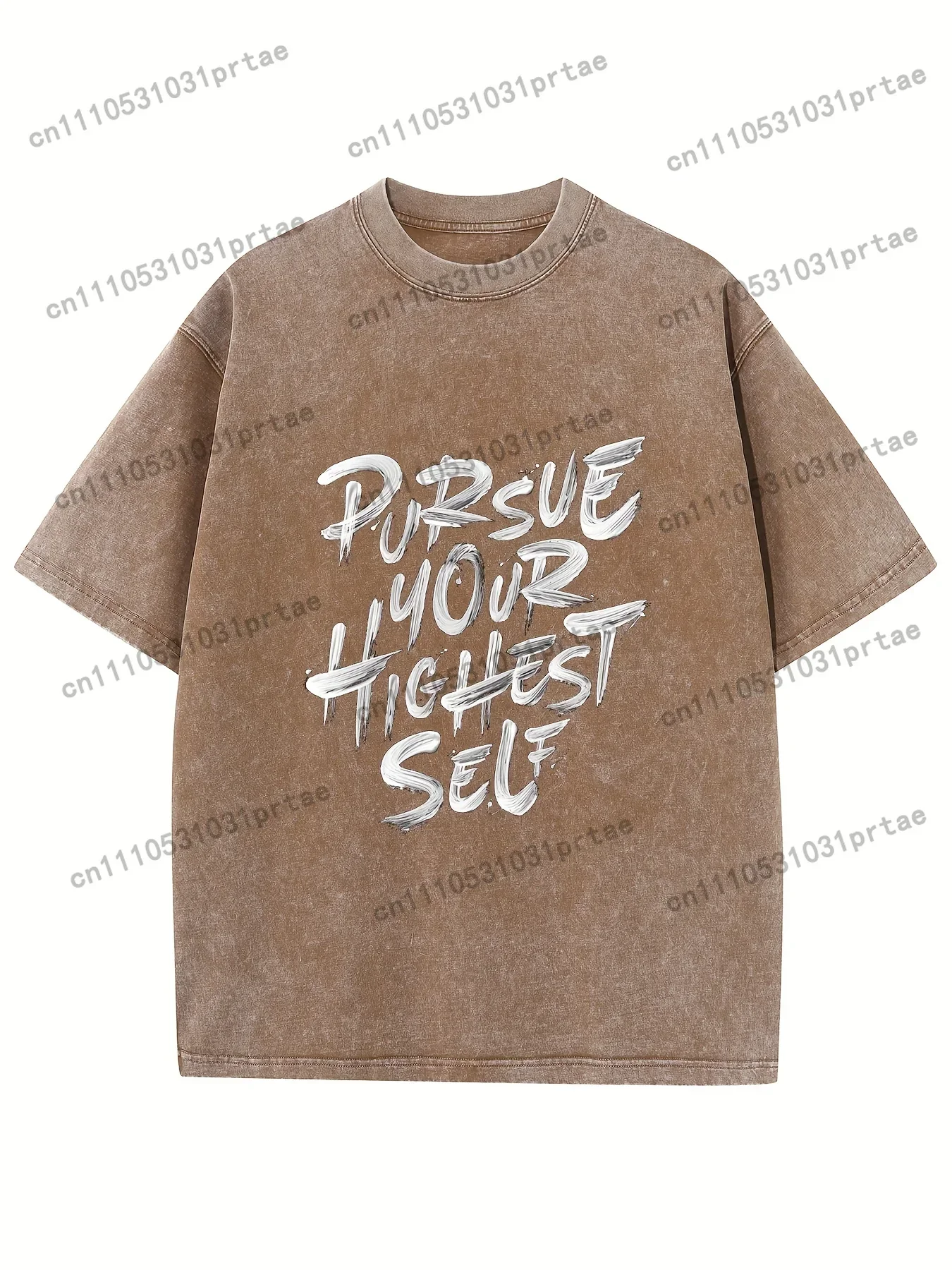 Surrounding Text Roman Emperor Oversized Cotton Solid Drop Shoulder T Shirts for Men Vintage Streetwear Basic Tees Baggy Hip Hop