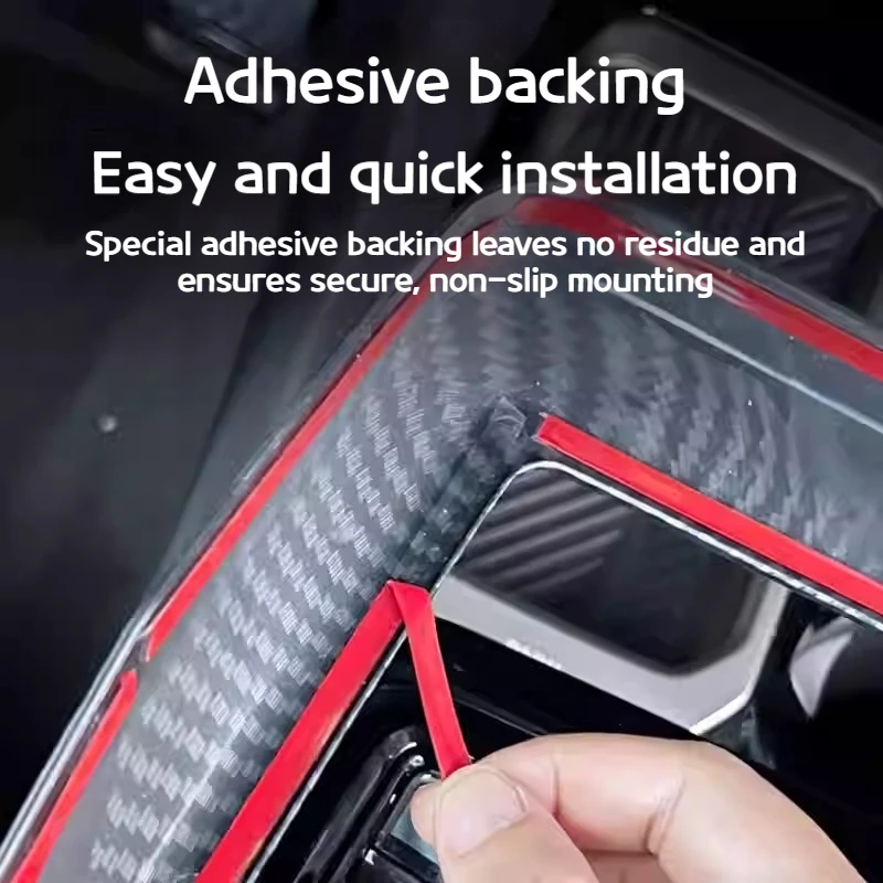 For BMW 5 Series G60 2024-2025 Car Carbon fiber textured interior decoration accessories for the center console gearshift frame