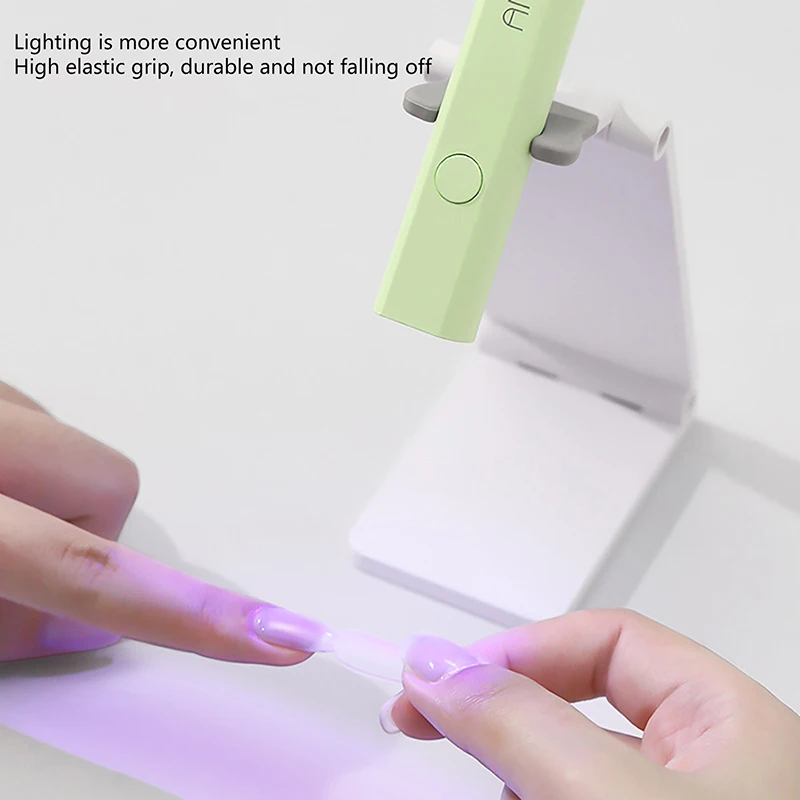 Nail Art Light Lamp Holder Nail Dryer Machine Phototherapy Lamp Bracket Rotatable And Foldable Metal Pen Uv Light Lamp Holder