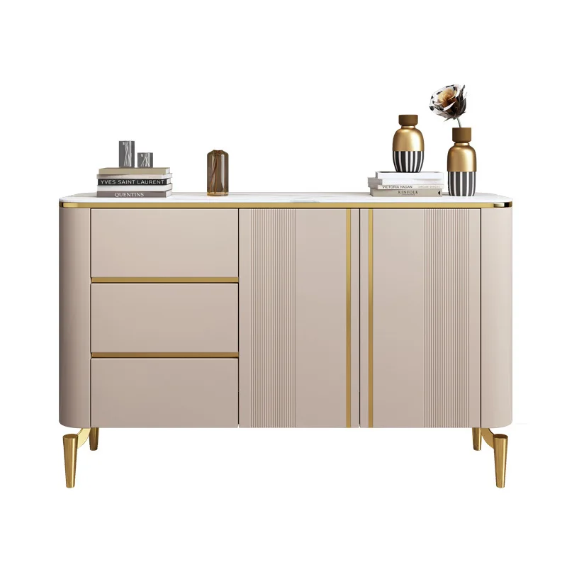 

Dining side cabinet light luxury rock slab modern simple living room sofa against the wall partition cabinet home