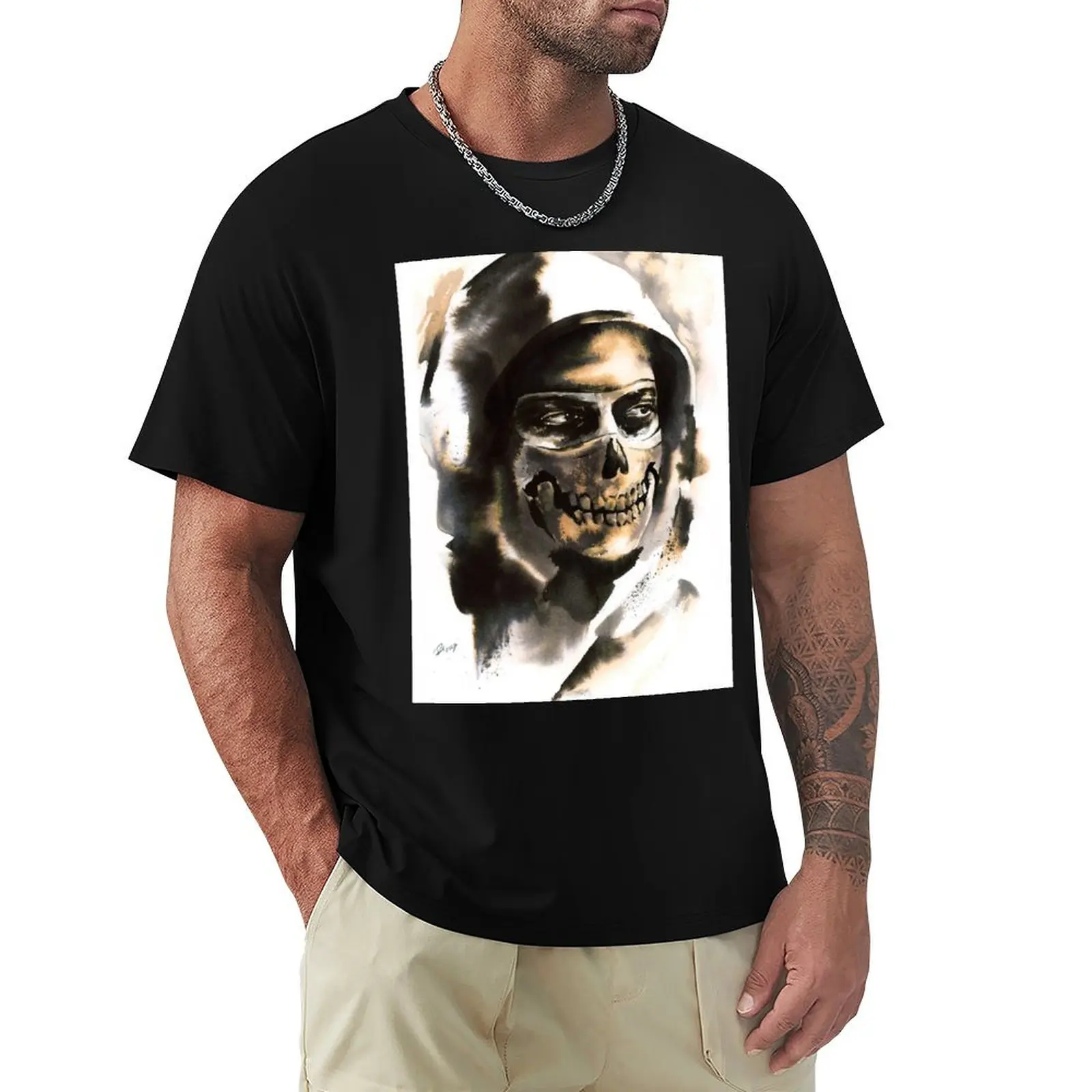 

Simon Ghost Riley in MW2 T-Shirt Aesthetic clothing korean fashion oversized graphic tee big and tall t shirts for men