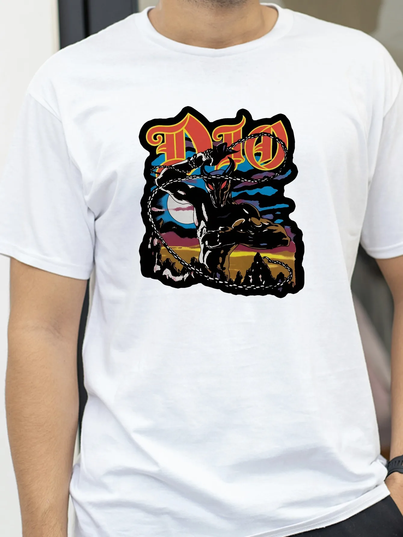 

Men New Heavy Metal Rock Dio Band Print T-shirt Hip Hop Streetwear T Shirt Causal Unisex Oversized Harajuku Tops Clothing