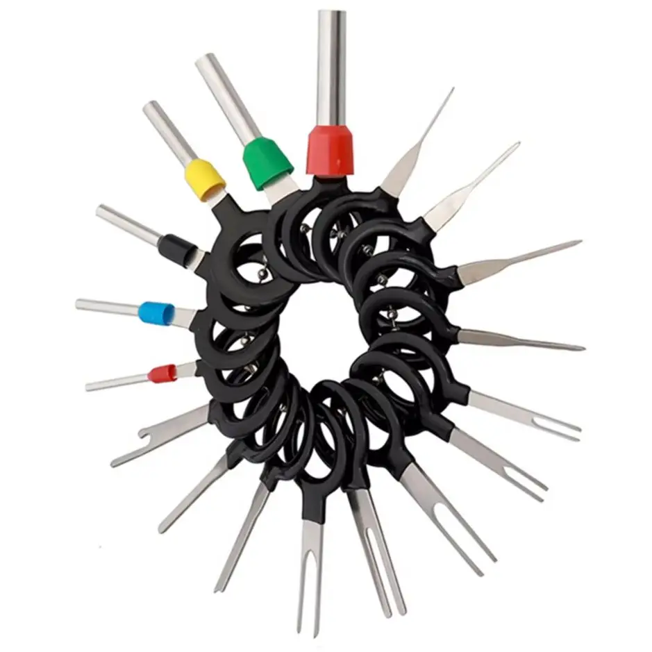

18 in 1Automotive Plug Terminal Remove Tools Set Key Pin Car Electrical Wire Crimp Connector Terminal Extractor 200set/lot