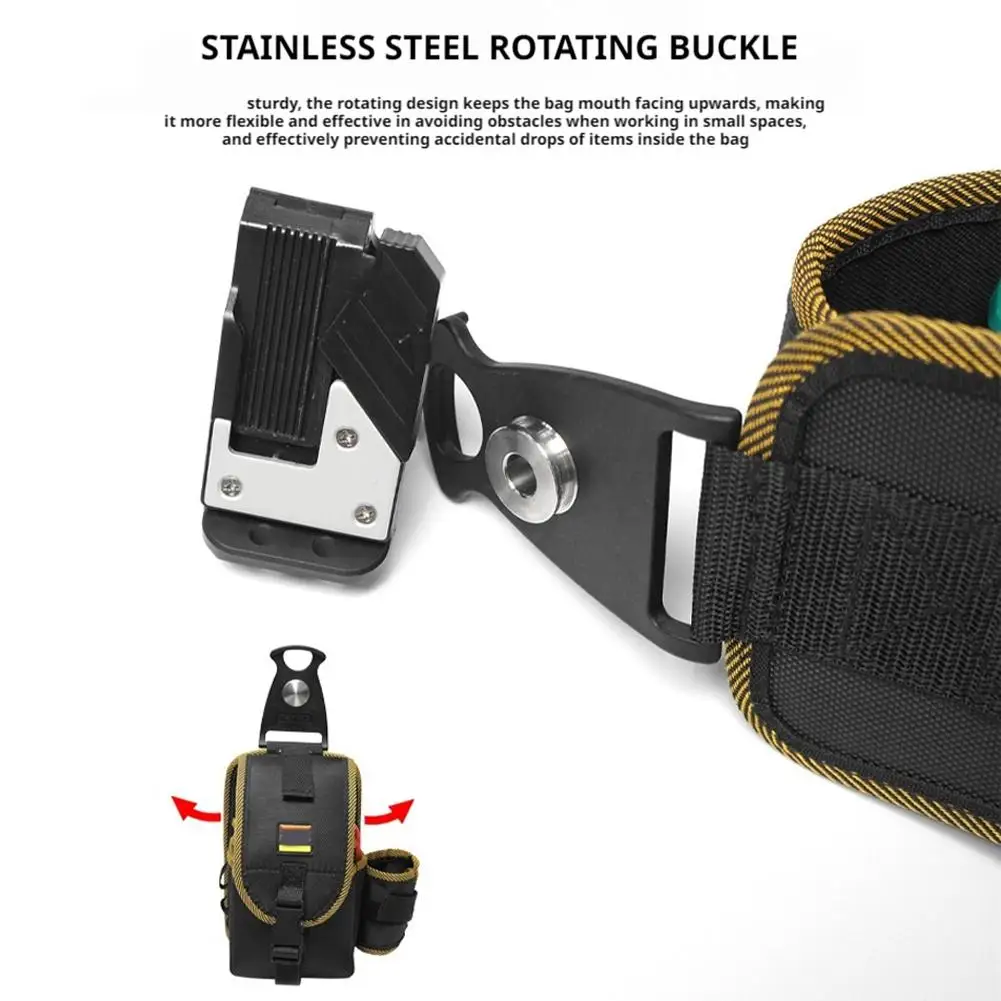 Rotating Quick Hanging Instrument Bag Electrician Waist Bag Portable Multifunctional Maintenance Waist Bag