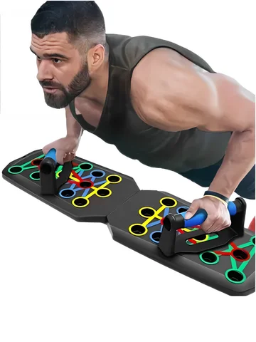 Portable Multifunctional Push Up Board Fitness and Muscle Training Device Home Workout Set Foldable Push Up Bar Resistance