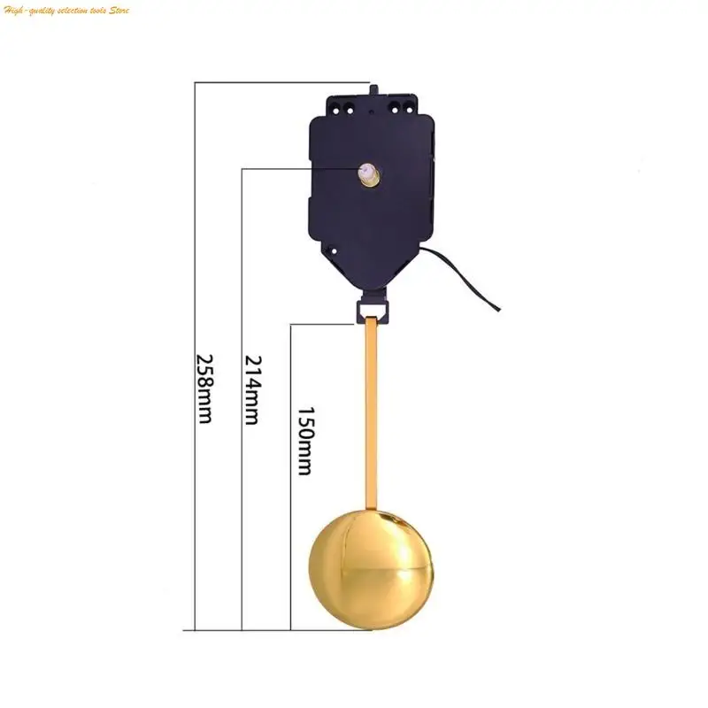 203F Wall Clock Metal Pendulum accessories Multifunction Equipment Tool for School Office Bedroom Dormitory Party