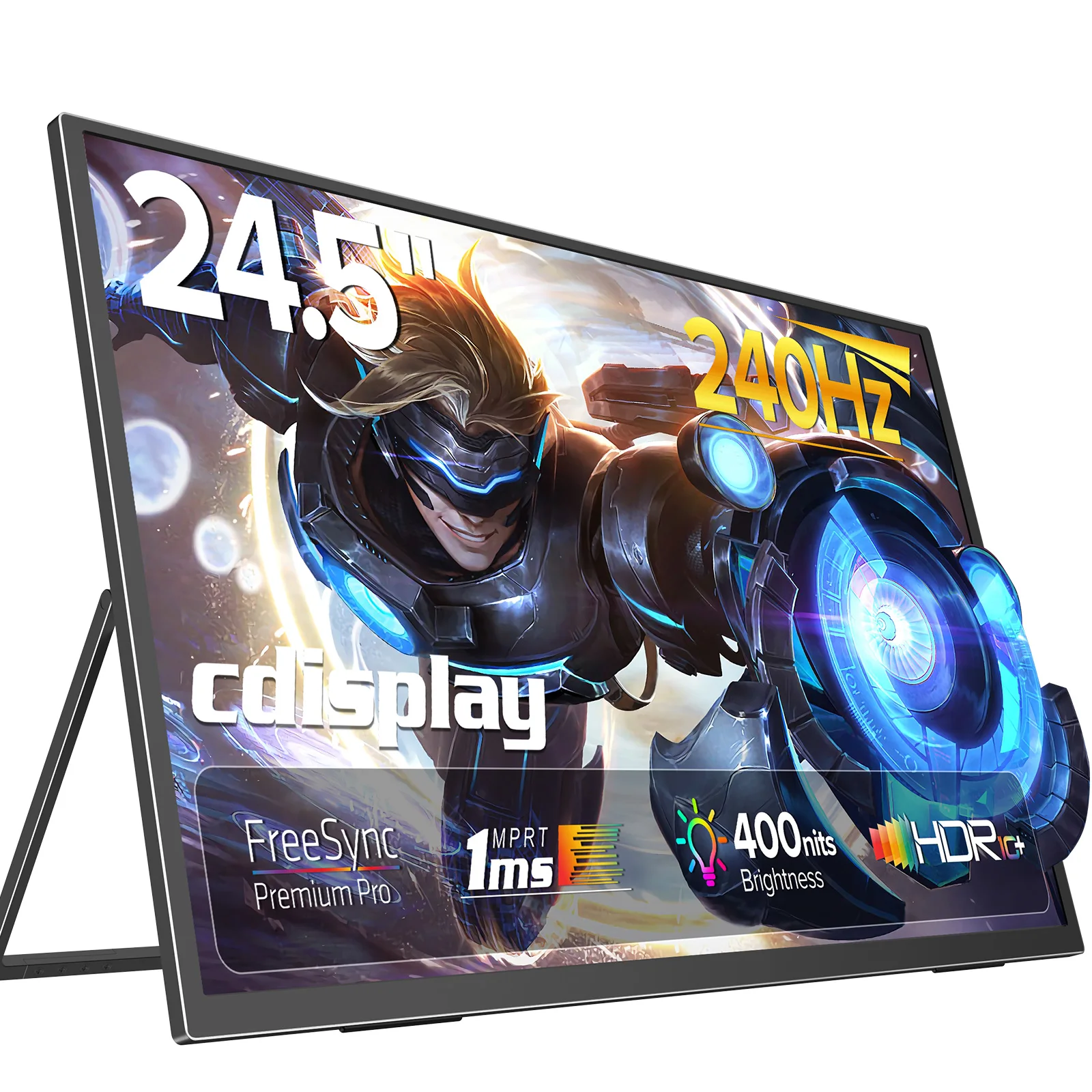 

24,5-дюймовый портативный монитор 240 Гц 1080P 100% sRGB 460 нит внешний игровой экран для ноутбука Xbox Switch игровая консоль ПК дисплей