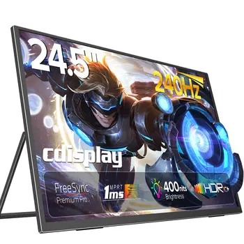24,5palcový přenosný monitor 240Hz 1080P 100%sRGB 460nit externí herní obrazovka pro notebook Xbox Switch herní konzole PC displej 10 nejlepší prodej 24palcový přenosný monitor - №9