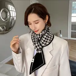 Winter Fake Collar Warmer Cross Tie Scarf For Women Ring Geometric Neckscarf Elegant Ladies Windproof Neck Protection Scarves