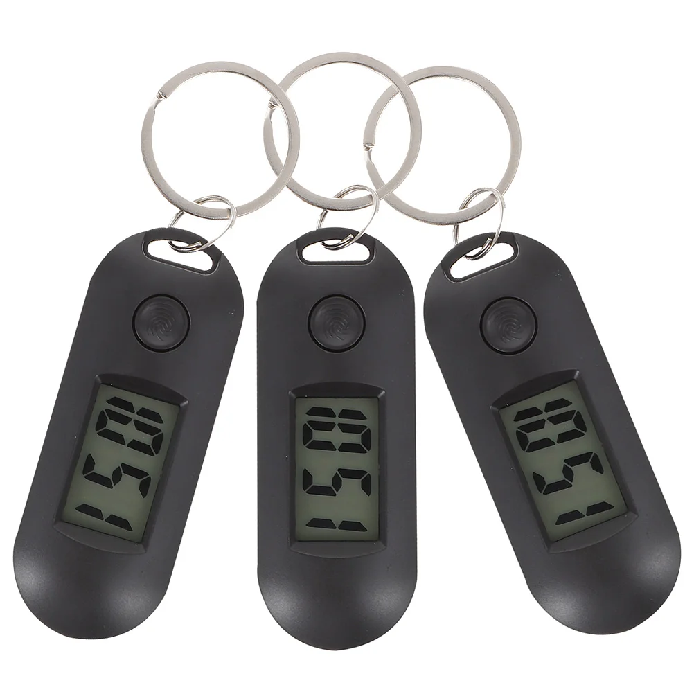 

3 Pcs Key Chain Watch Keychain Design Ring Pocket Watches Students Mini Gift Digital Plastic Portable