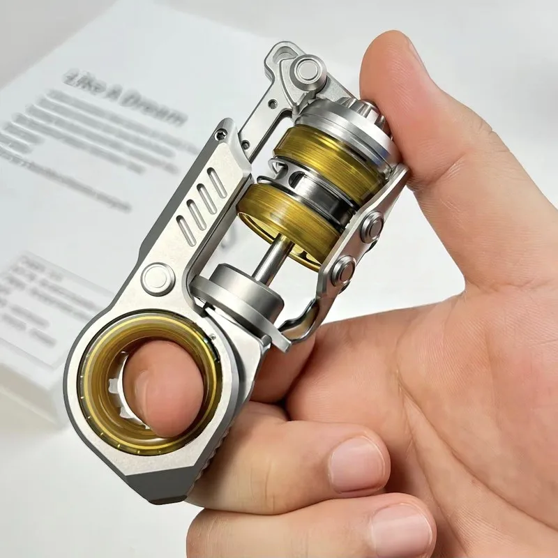 

Fidget Spinner Edc Stress Relief Toy Dual Composite Roller Click Sound Ratchet Tuning Fork Aluminum Alloy For Adults