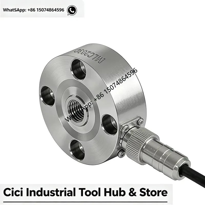 MLC203C Feeder Scale Test Machine Round Compression Force Sensor Load Cell 3 TON 0.05% Accuracy Thread Assembly