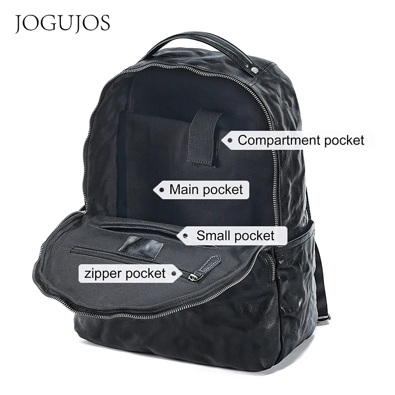 Tas Ransel Kulit Asli Pria 2025 Model Terbaru Kapasitas Besar untuk Laptop 14-15.6 Inch Tas Komputer Baru Tas Sekolah Pelajar Tas Ransel Travel