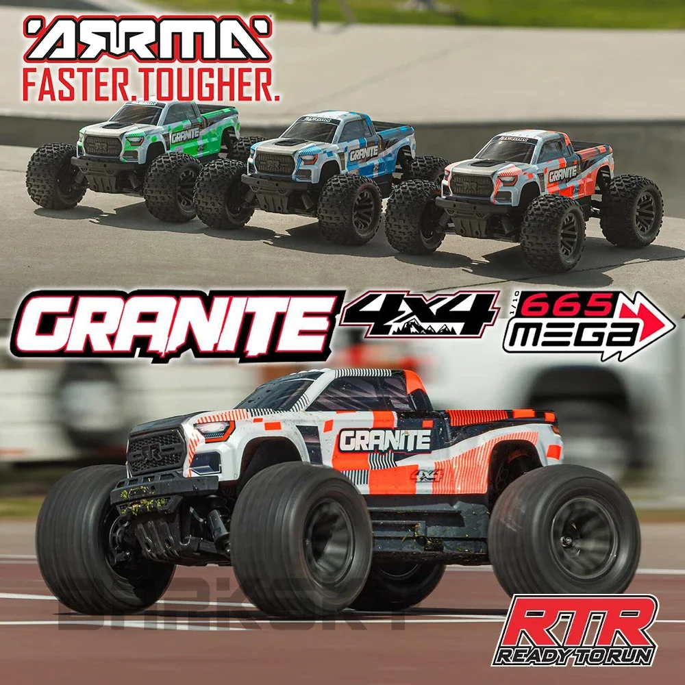 ARRMA GRANITE MEGA 665 ARA4202V4 4X4 RTR BRUSHED 1/10 Electric Remote Control Model Car Monster Truck Adult Children's Toys