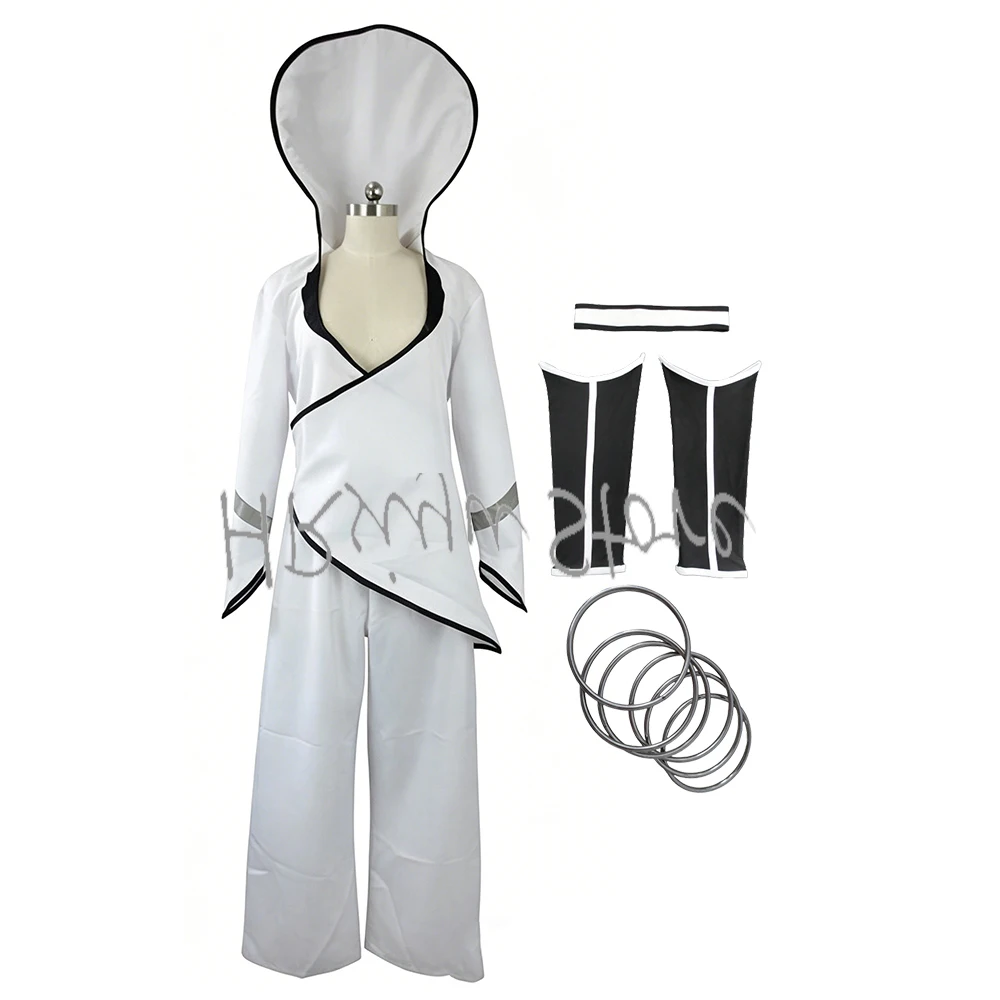 Disfraz de cosplay personalizado de Nnoitra Gilga Quinto Espada No.5 Arrancar, color blanco