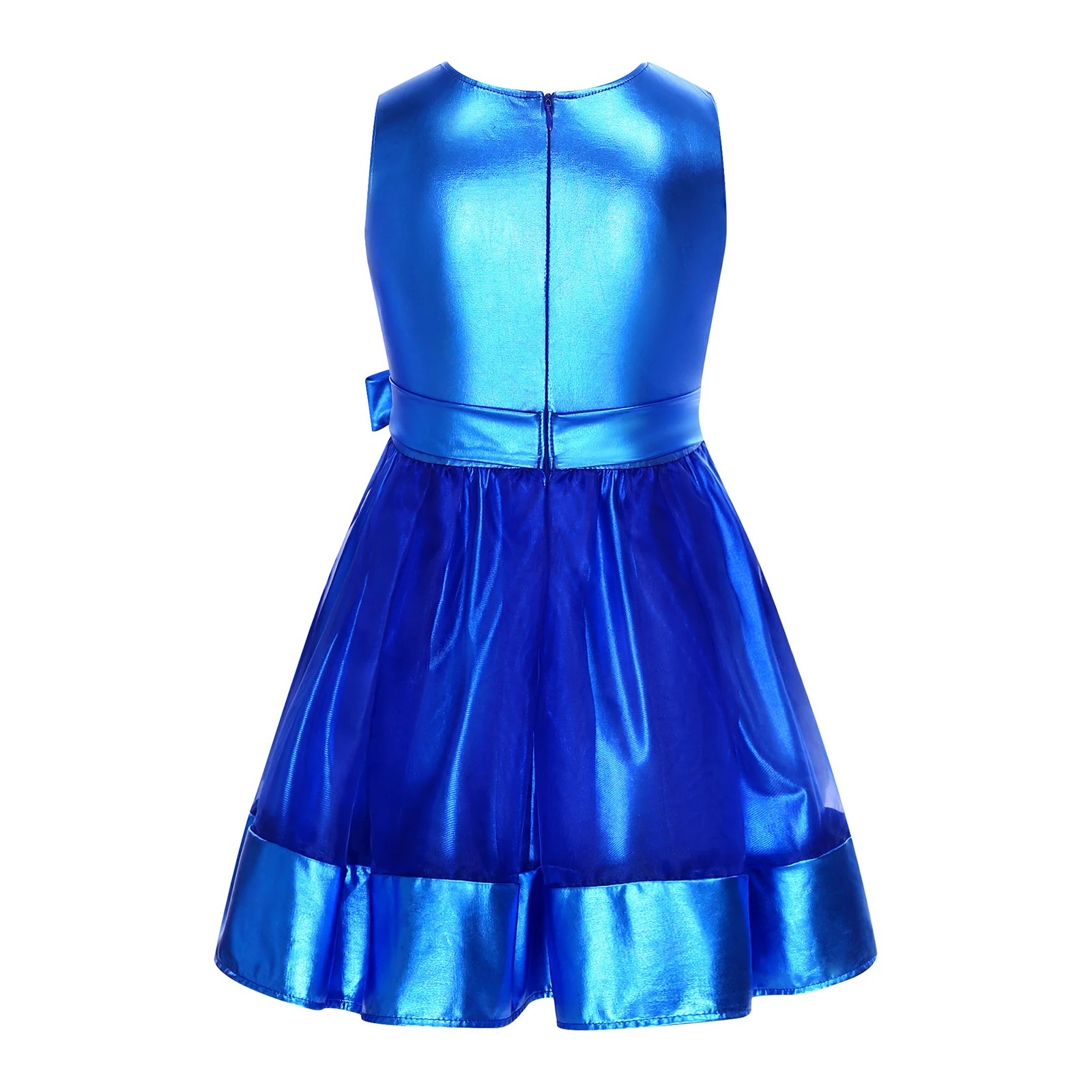 Kinder Mädchen Weihnachtskleid Jazz Modern Ballroom Dance Kostüm Metallic Shiny Kleid Kinder Partykleid Performance Tanzbekleidung
