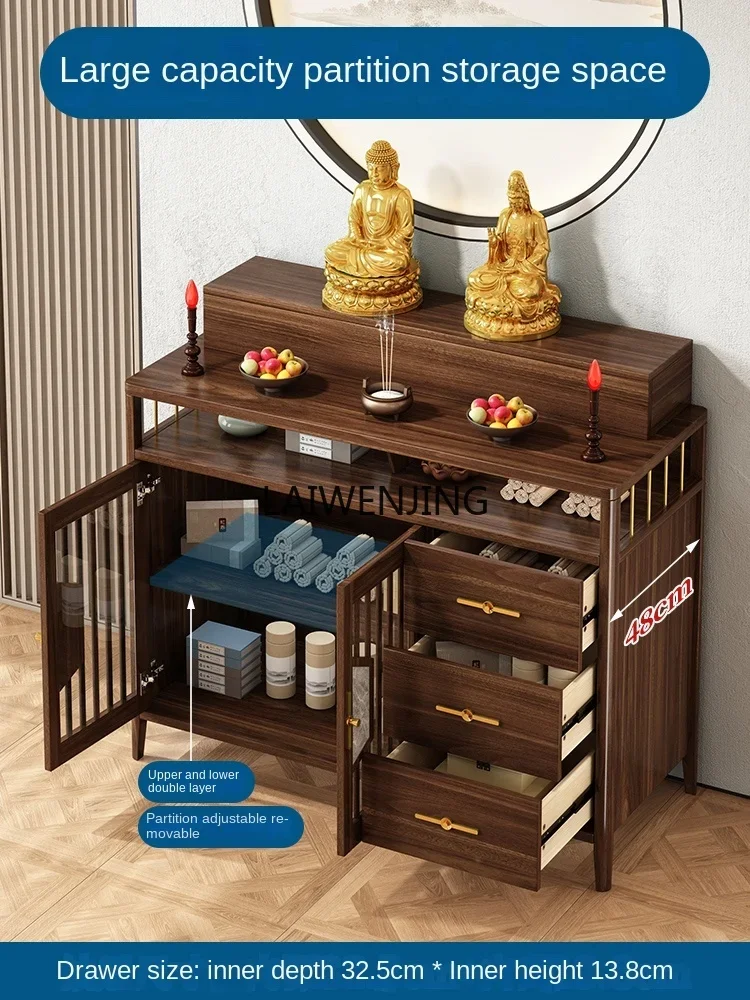 MJY Solid Wood Offering Table Buddhist Terrace Household Buddhist Hall Shentai Zhongtang Cabinet Xiangtai