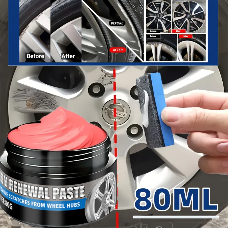 Multipurpose Wheel Repair Cream - Scratch Remover, Paint Brightener - Powerful formula for cars, motorcycles, SUVs, and trucks -