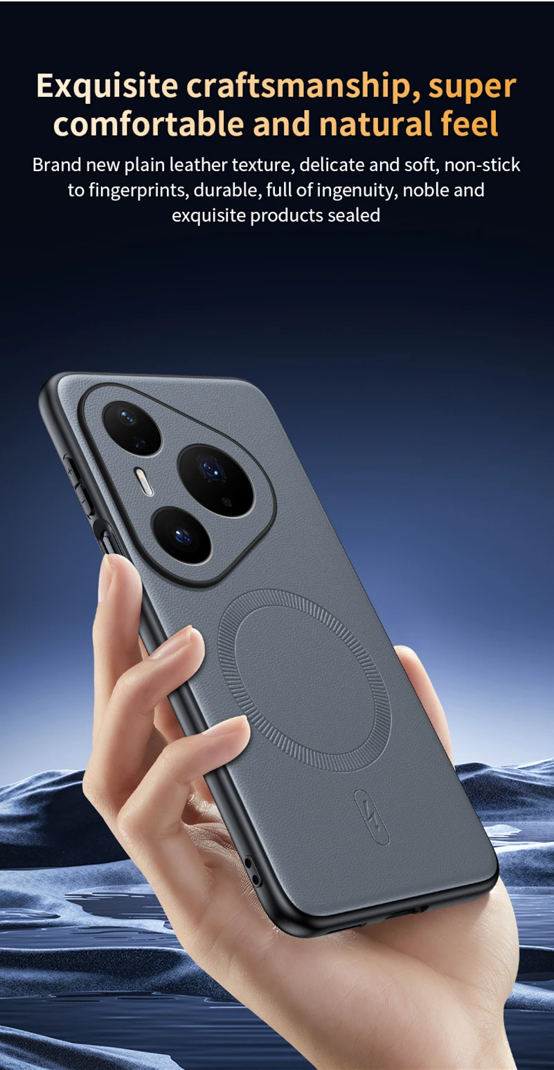 Für Huawei Pura 80 Pro Hülle Magnetische Leder-Schutzhülle Hochwertige Anti-Fingerabdruck Rutschfeste PC+TPU – Detail 14