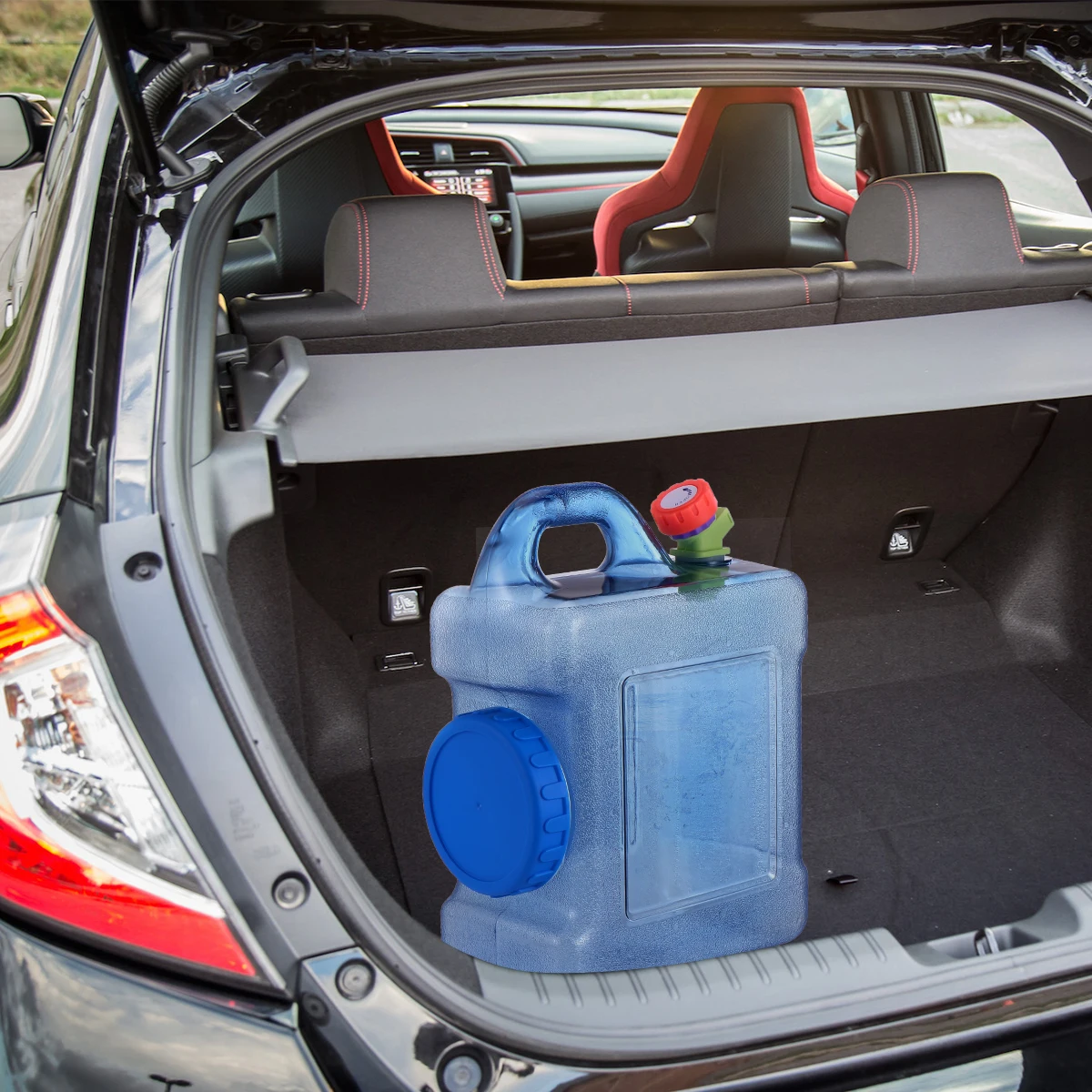 

8L Car Bucket Pc Portable Water Container With Tap For Camping Garden Travel Durable Lightweight Plastic Water Carrier Storage