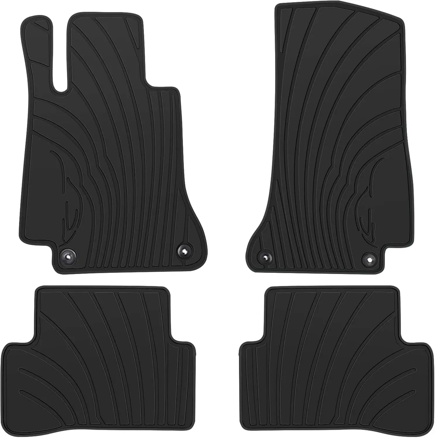 

Custom Fit Rubber Floor Mats for Mercedes-Benz C-Class Sedan 2015-2021, All Weather Heavy Duty