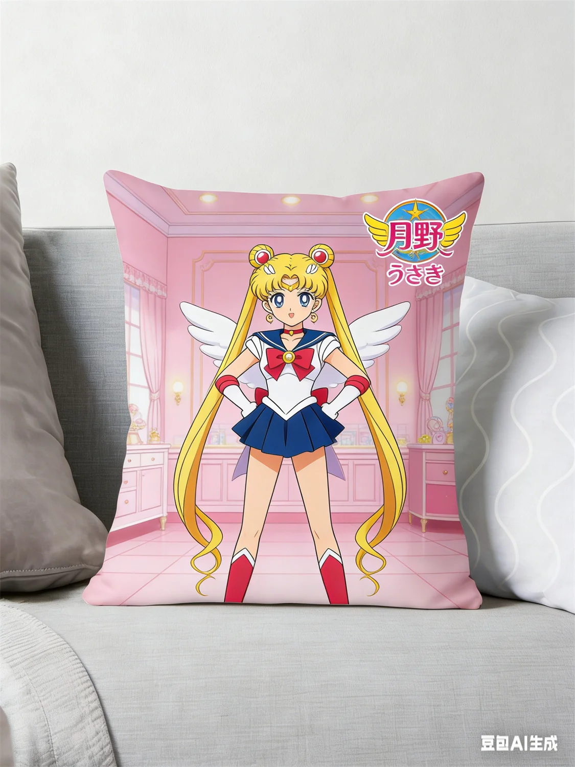 

Sailor Moon Pillow, Anime Fan Favorite Inner Senshi Print Decorative Pillow for Fans, Magical Girl Home Decor and Anime Enthusia
