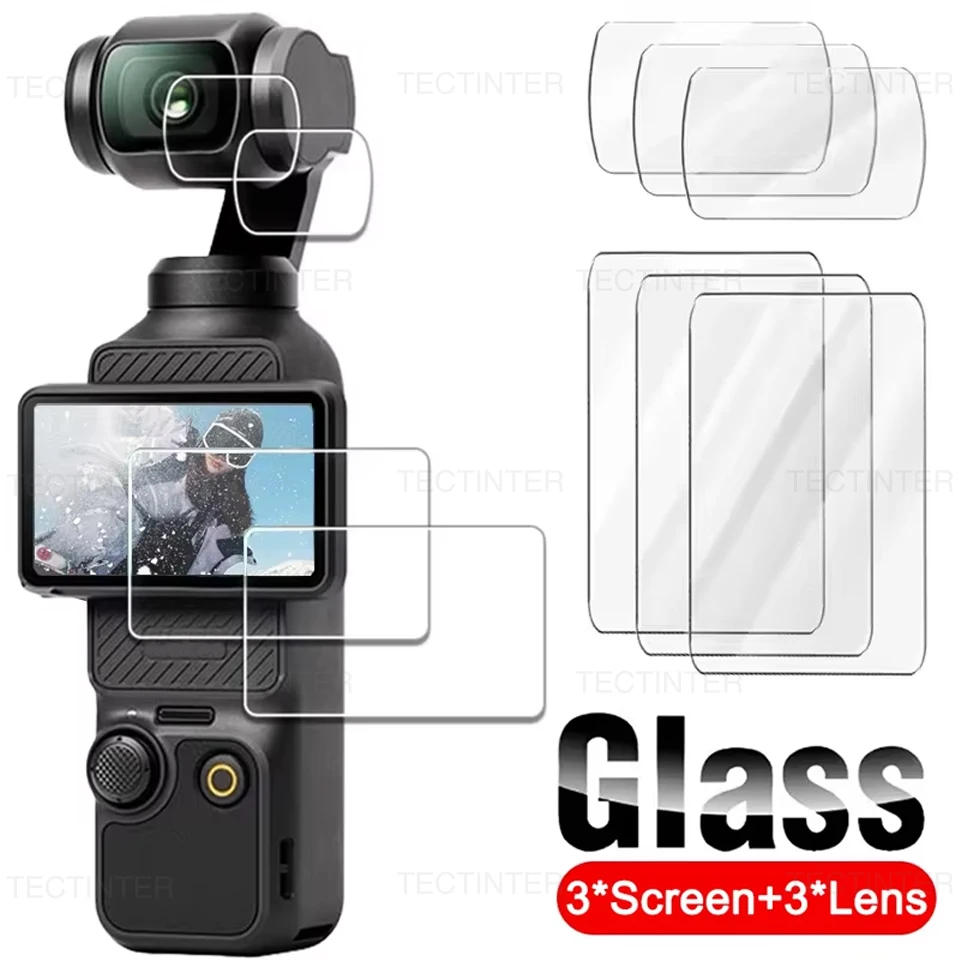 Gehärtetes Glas Displayschutzfolie für DJI OSMO Pocket 3/4 9H Kratzfeste Objektivschutzfolie für DJI Pocket 3 Zubehör
