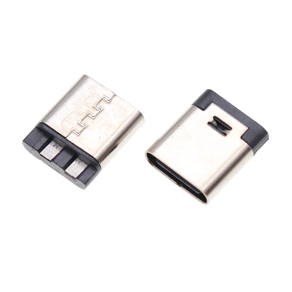 1-10pcs Type-C 3.1 USB JACK Type-C 2Pin 2P Welding Wire Female Connector Straight For Mobile Phone Charging Port Charging Socket