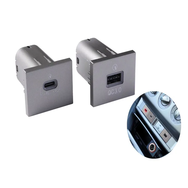 1 قطعة مقبس شاحن السيارة 12 فولت/24 فولت QC3.0 الذكية سريع تهمة منفذ محول الطاقة PD نوع C لفورد فوكس 2 2004-2010 Mk2 اكسسوارات #2