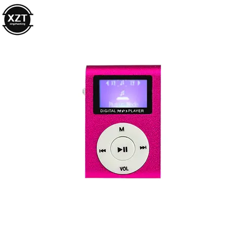 Portable MP3 Music Player Mini Metal Clip MP3 Student Walkman Support  Micro SD TF Card LCD Screen Fashion Sport Music Playe