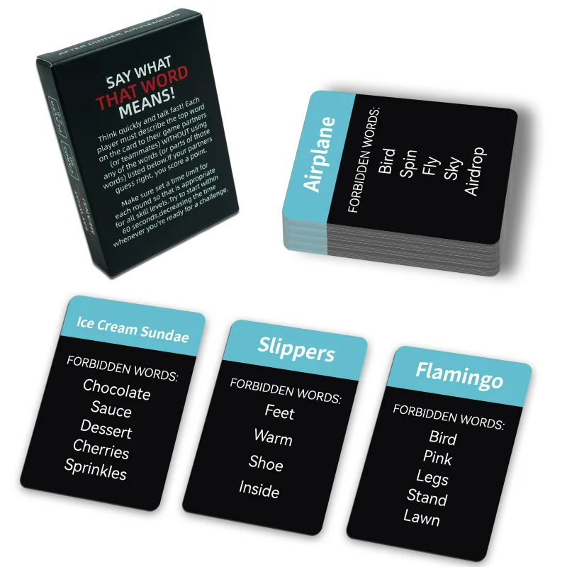 Say What That Word Means Guessing Board Game Card Multiplayer Party Interactive Casual Table Game
