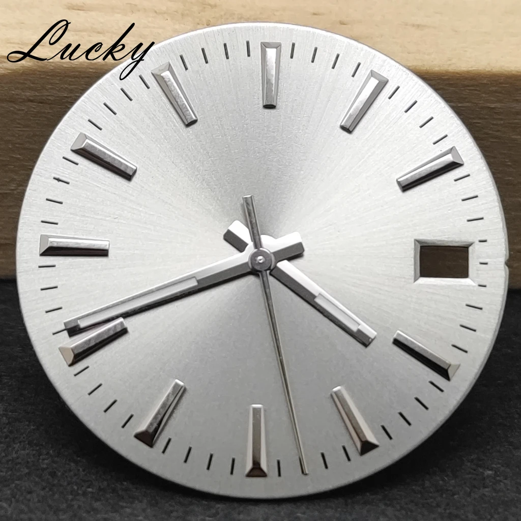 Modifizierte NH35 28,5 mm Zifferblatt Uhr Sunburst einfarbiges Zifferblatt geeignet für NH35 NH36 4R/7S Uhrwerk Uhrenzubehör