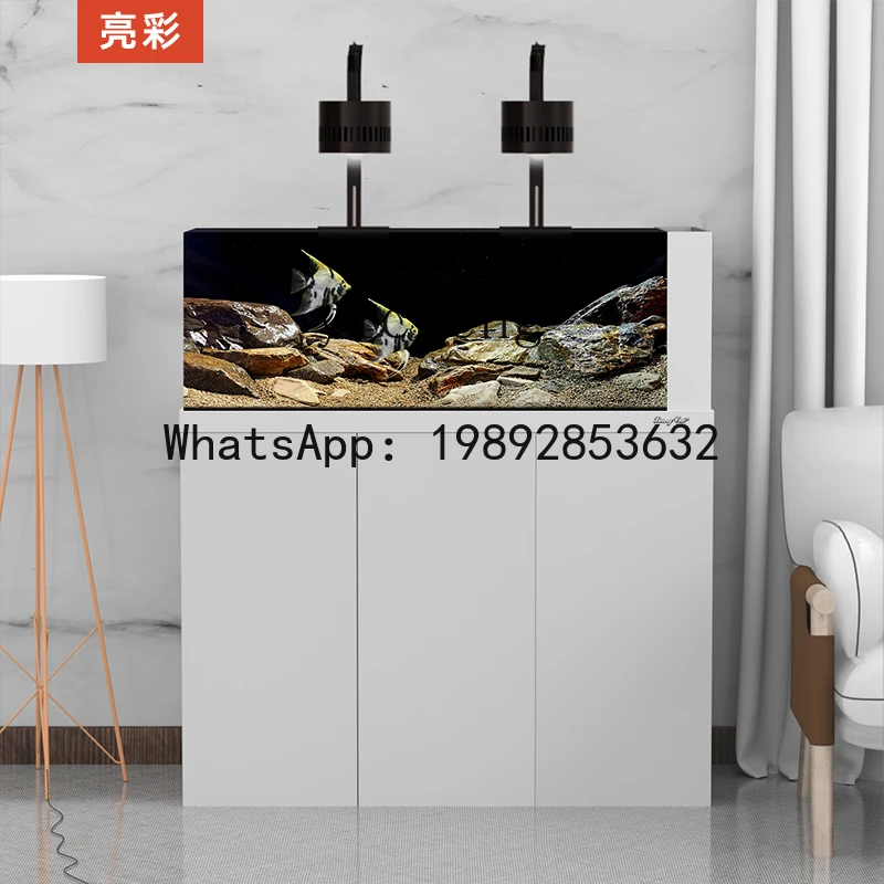 Aquarium Aquarium Bottom Filter Living Room Landscape Super White Glass Ecological Fish Tank