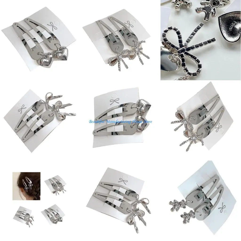 

E56A Metal Hair Clip for Baby Girl Fashionable Hairpin Easy to Pair with Any Outfit