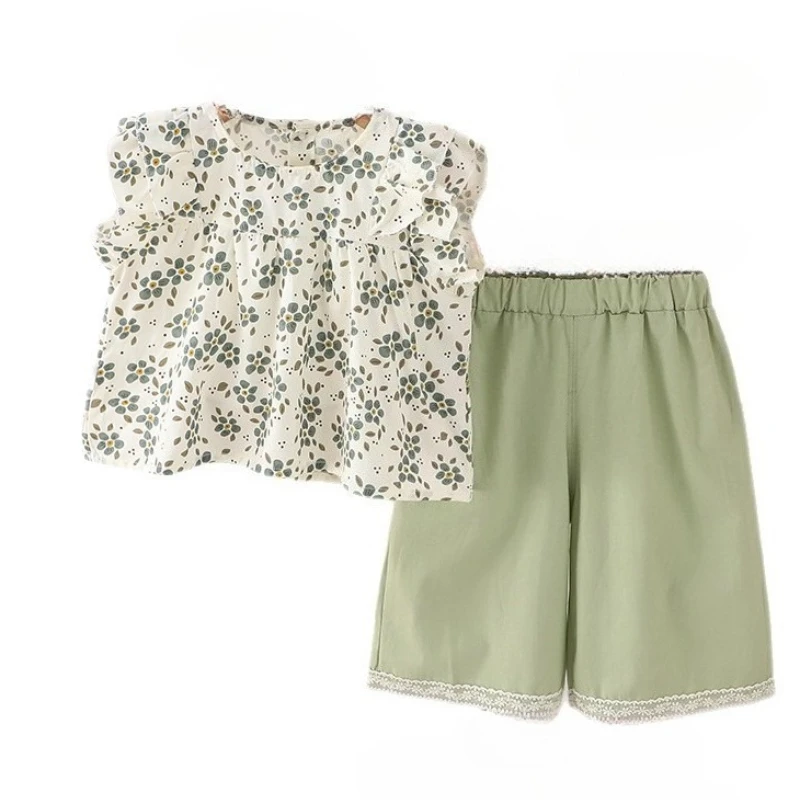 

New Summer Baby Girls Clothes Suit Children Cute Vest Shorts 2Pcs/Sets Kids Clothing Infant Fashion Costume Toddler Tracksuits