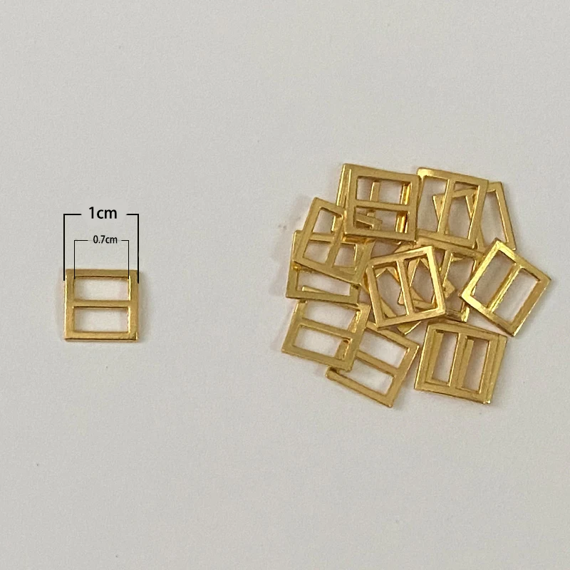 Ultra-small Alloy Square Buckle Hand-made Materialfor Ob11 BJD Doll Clothes Shoes Bag Buckles Mini Doll Buttons  Accessories