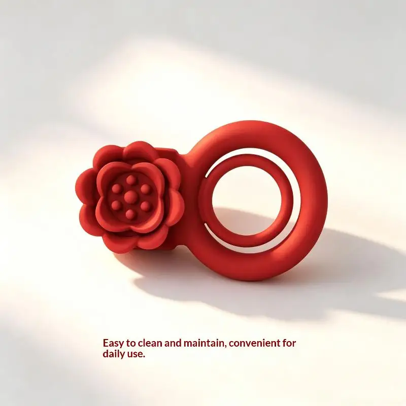1Pcs Pleasure Cock Rings Rose Penis Ring Sex Toy For Man G Spot Stimulator Adult Couples Goods view 3