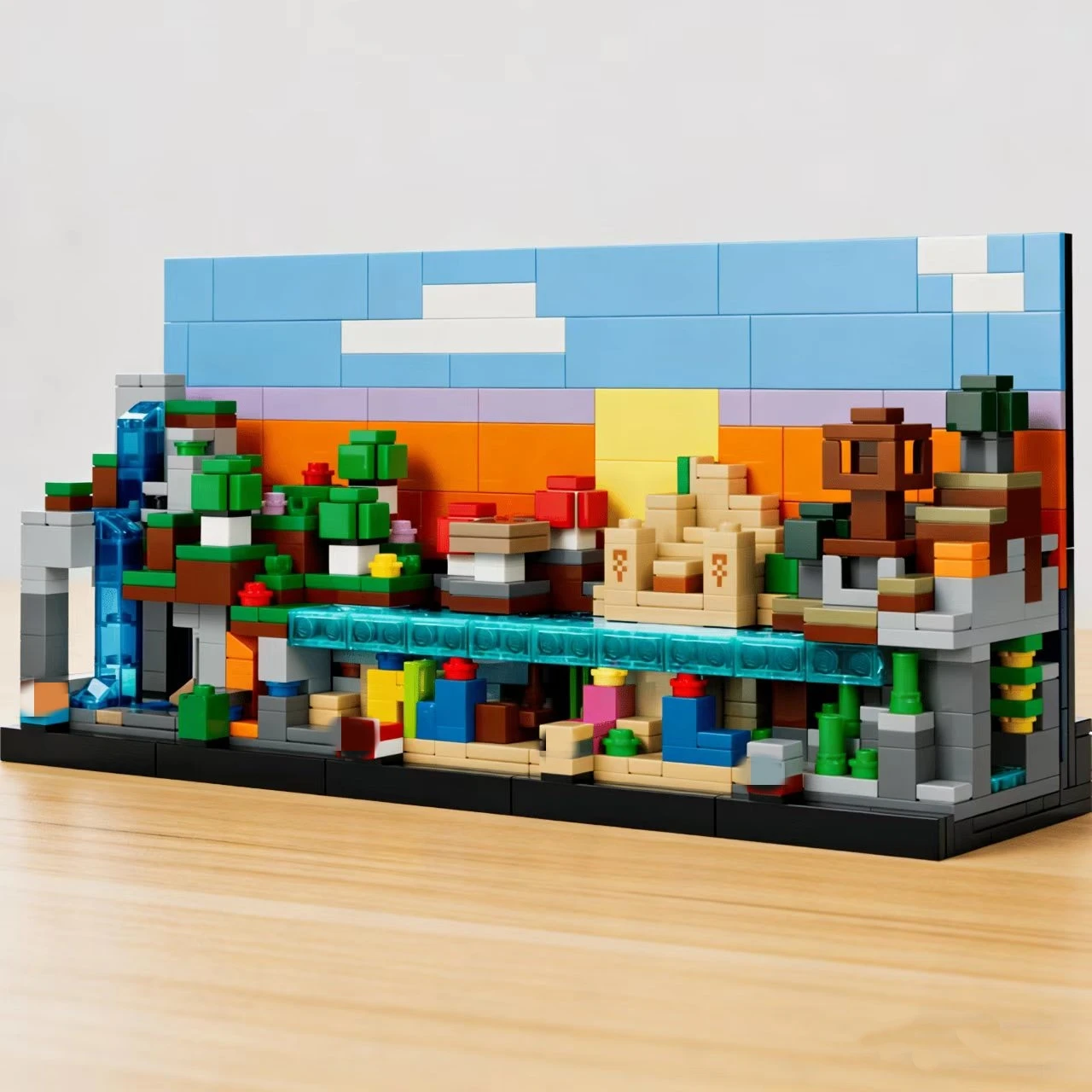 

Compatible MOC Sets MC My Mini World Game Series Building Blocks 21589 Microscopic Mini Biomes Toys Assembling Gift