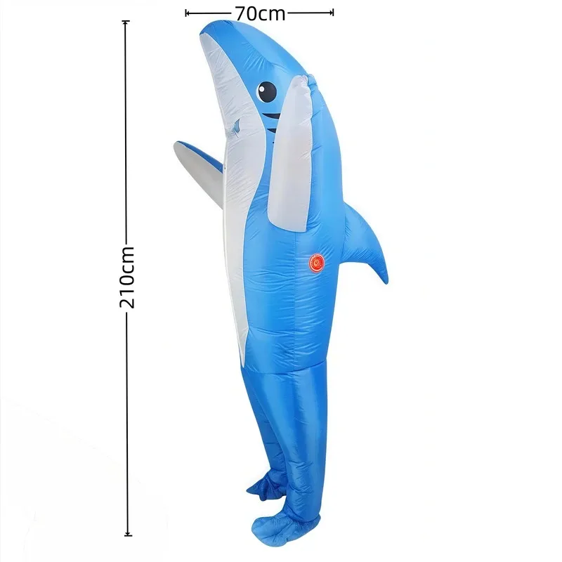 

25COSShark надувной костюм для пляжной вечеринки, пляжной вечеринки, надувной костюм на Хэллоуин, новинка, надувной костюм на день рождения