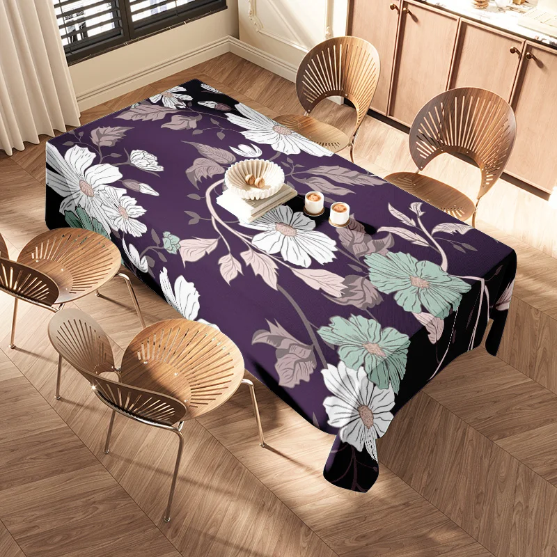 Luxurious Floral Tablecloth Set Modern Dining Room Decor 5-Piece Table Runner Placemats for Kitchen Party Events/Table Linens Bl