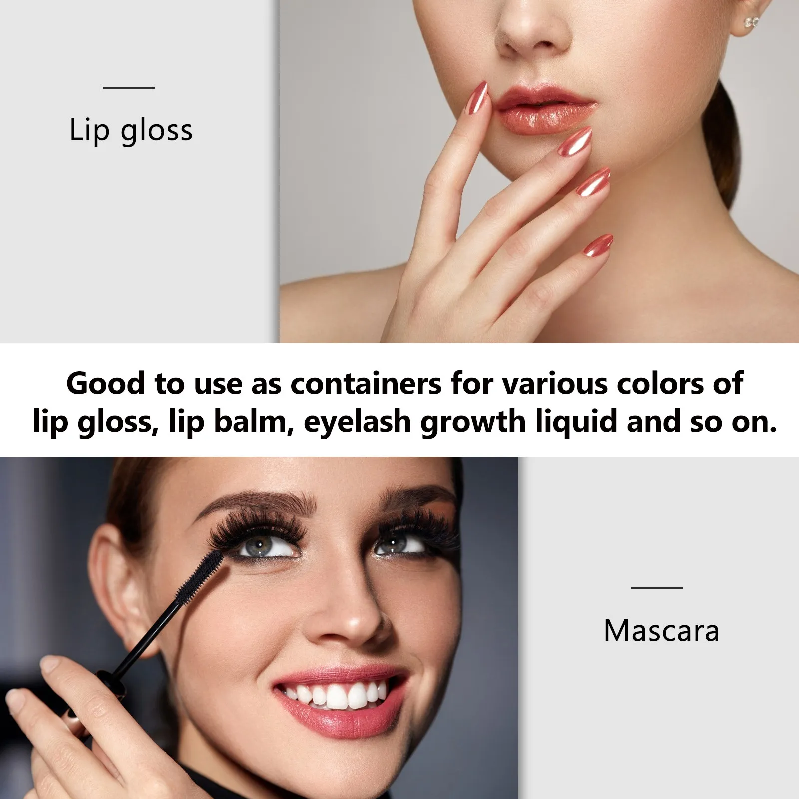 Empty Lip Gloss Tubes 5 Pack Refillable Cosmetic Containers Portable Travel Makeup Lipstick Bottles