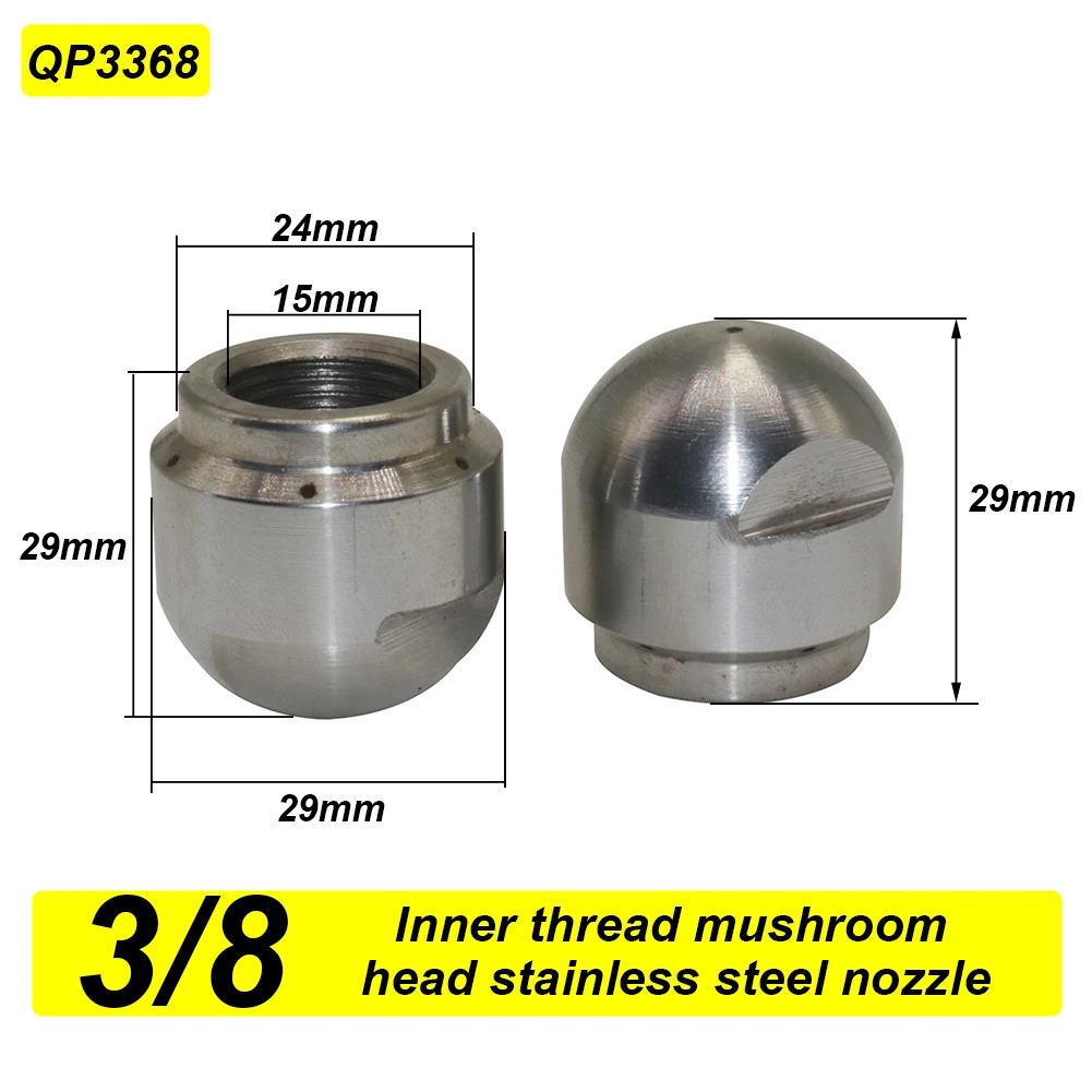 Stainless Steel High-pressure Nozzle Cleaning And Dredging Machine Small  Car Washing Machine Accessories Dredging Sewage Holes