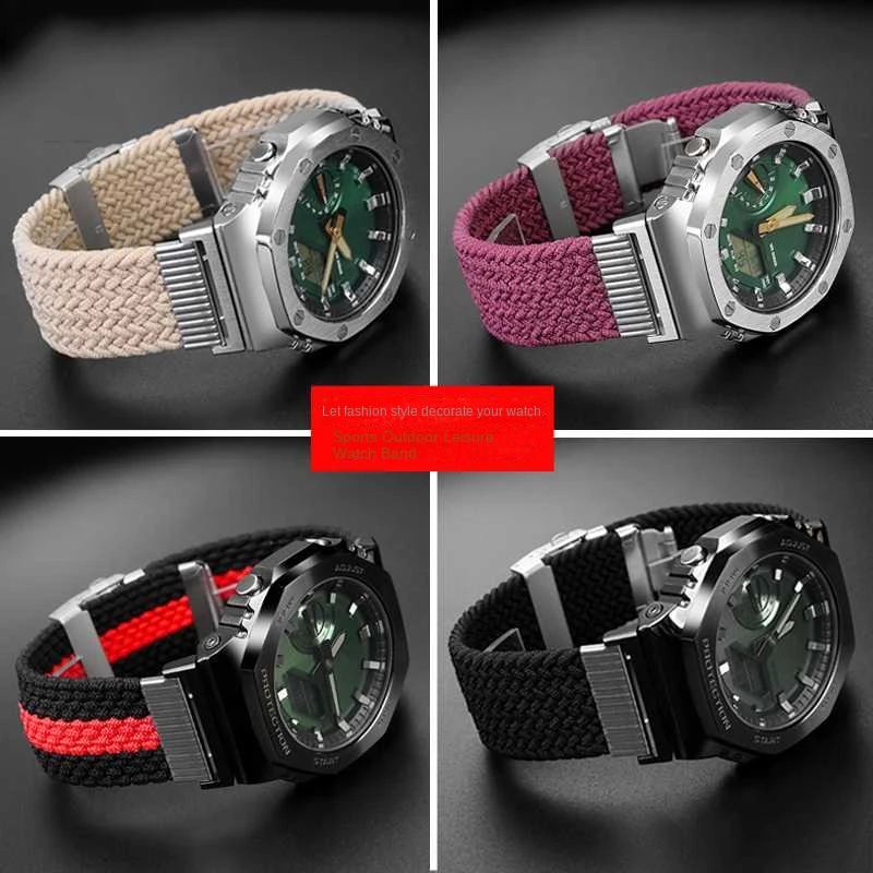 New Modified Nylon Canvas Strap For Casio G-SHOCK Series DW-5600 DW5600 GW-B5600 GW-M5610 GA900 700 GA110 120 Sports Watchband